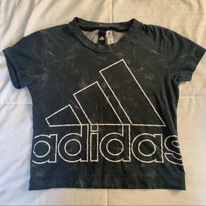 Adidas Black Marbly Crop Top